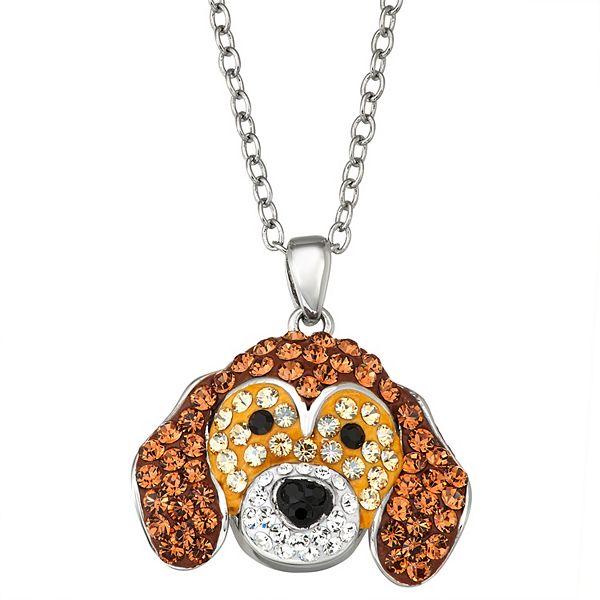 Crystal Collective Crystal Beagle Pendant Necklace