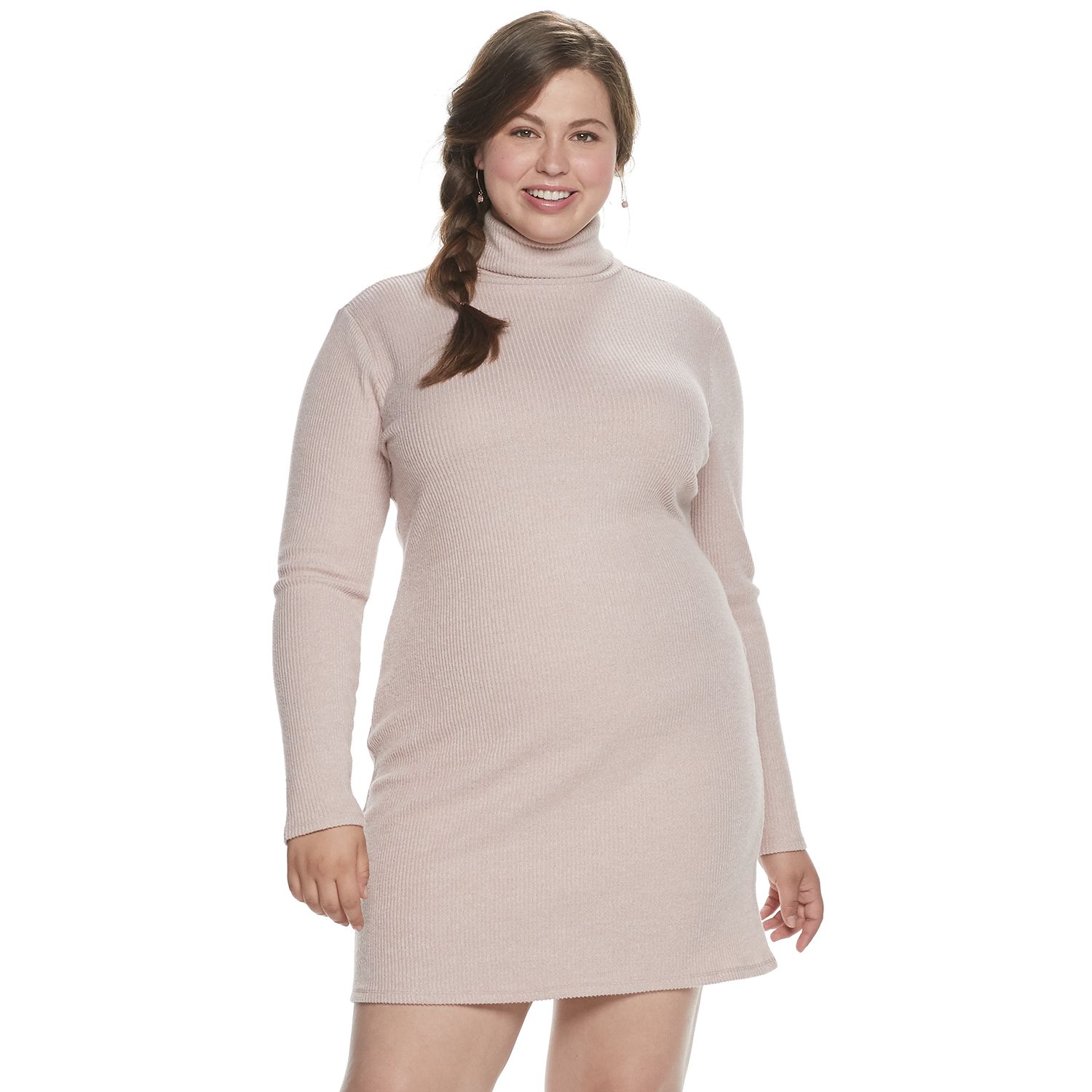 long sleeve turtleneck dress plus size