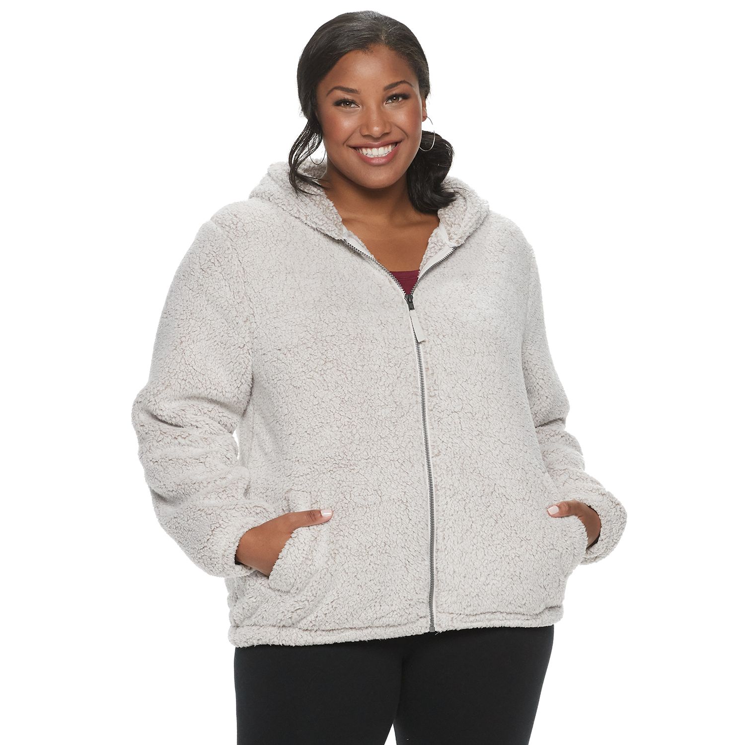 sherpa hoodie plus size