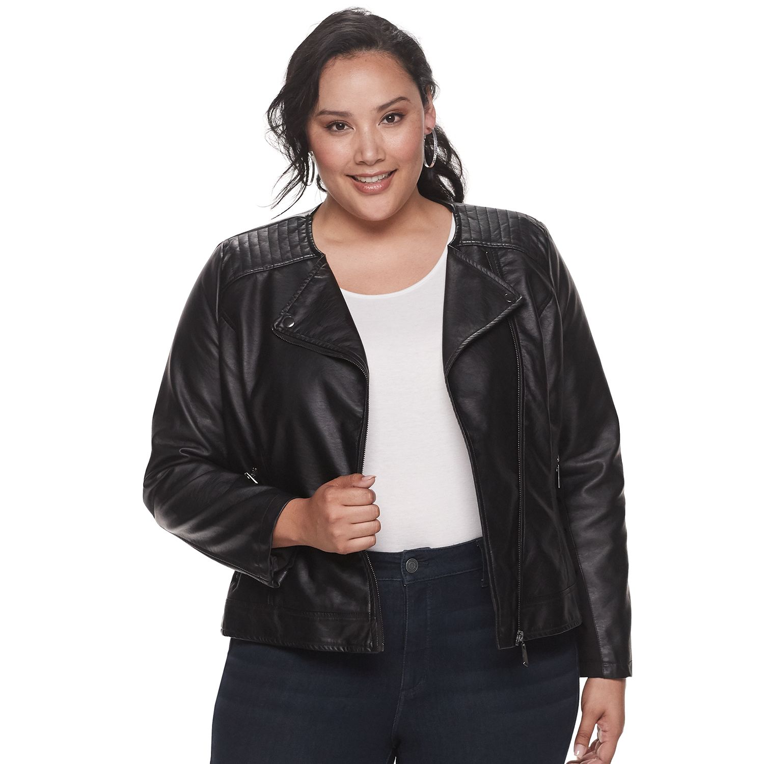 plus size moto jacket