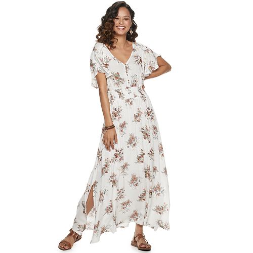 White women's maxi dress