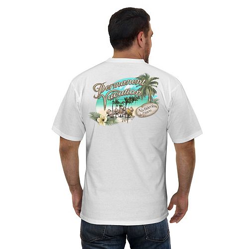 Mens Newport Blue Tropical Graphic Tee