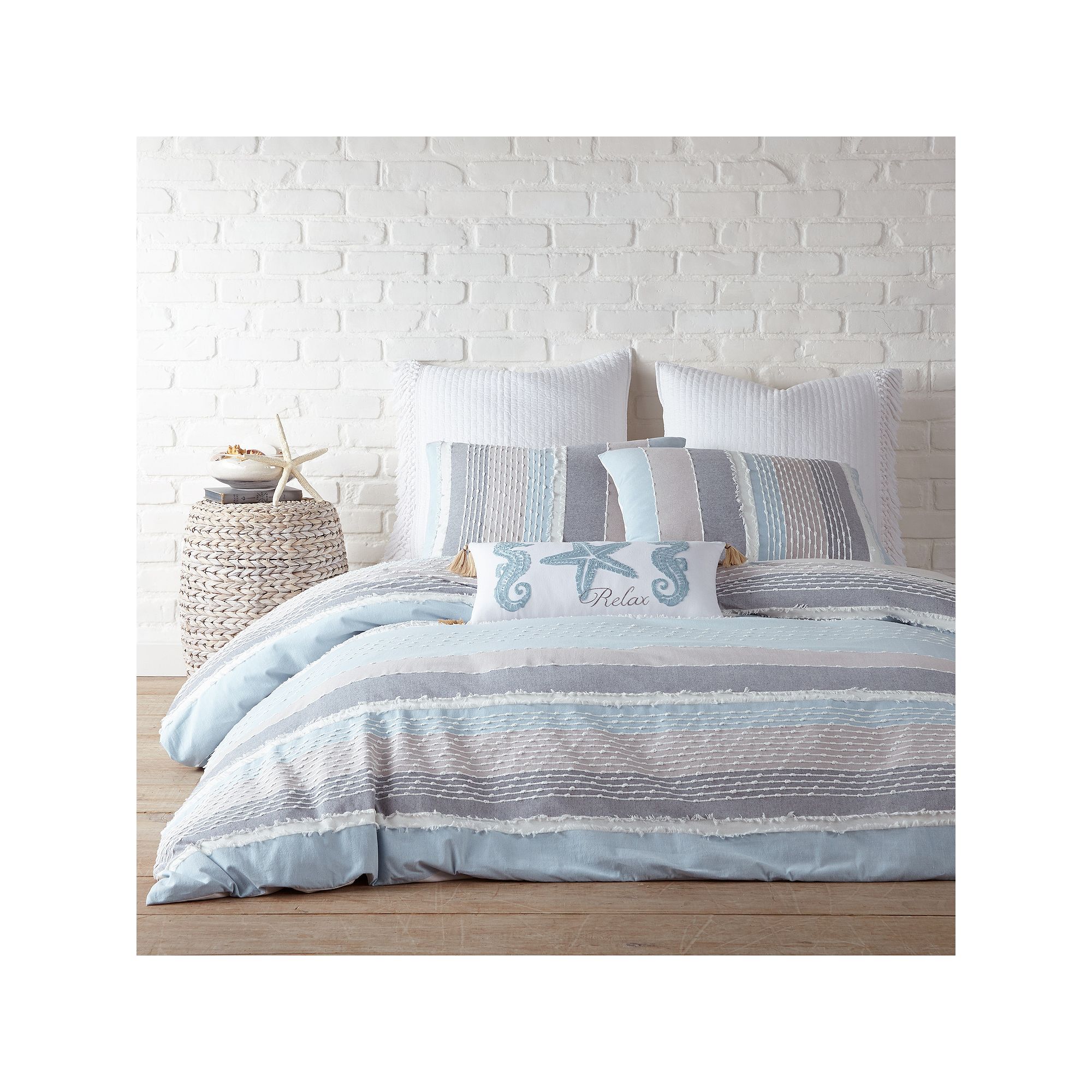 Levtex Home Santander 3-Piece Duvet Set, Blue