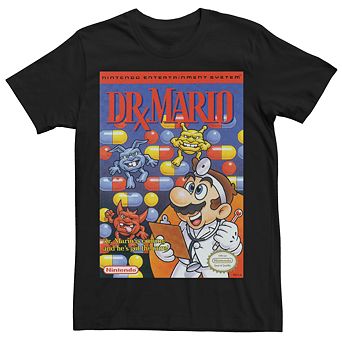 Men's Nintendo Dr. Mario Retro Cover Art Tee