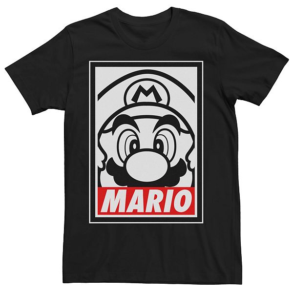 Men's Nintendo Mario Black & White Portrait Fleece