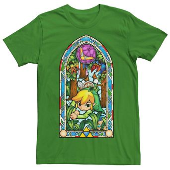 Men's Nintendo Legend Of Zelda Stained Glass Short Sleeve Tee