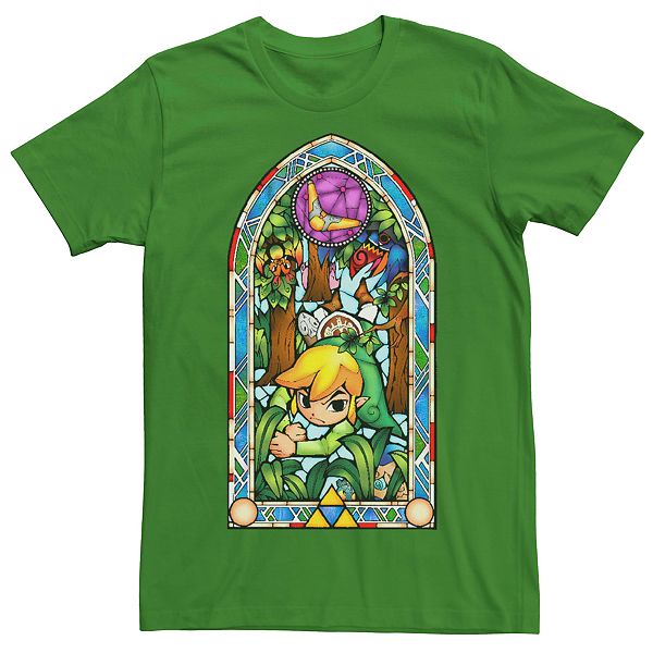 Men S Nintendo Legend Of Zelda Stained Glass Short Sleeve Tee