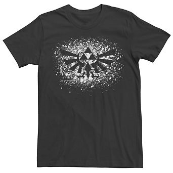 Men's Nintendo Legend Of Zelda Triforce Splatter Short Sleeve Tee