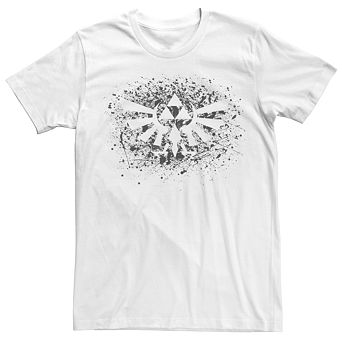Men's Nintendo Legend Of Zelda Triforce Splatter Short Sleeve Tee