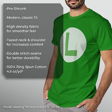 Men's Nintendo Super Mario Luigi Icon Short Sleeve Tee