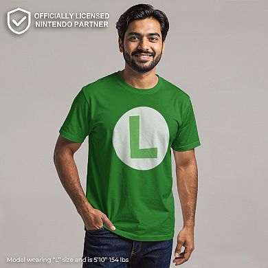 Men's Nintendo Super Mario Luigi Icon Short Sleeve Tee
