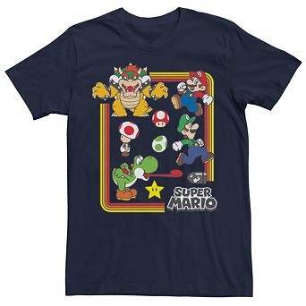 Men's Nintendo Super Mario Rainbow Group Shot Short Sleeve Tee