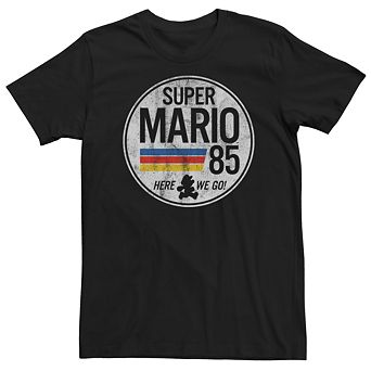 Men's Nintendo Super Mario Here We Go Vintage Short Sleeve Tee