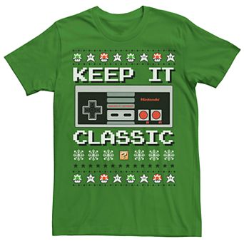 Men's Nintendo Controller Ugly Christmas Sweater Tee
