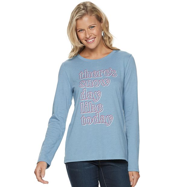 Women's Sonoma Goods For Life® Holiday Long Sleeve Graphic Tee