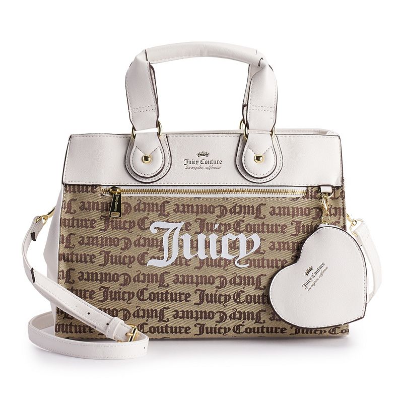 Juicy Couture Popout Heart Satchel, Brown
