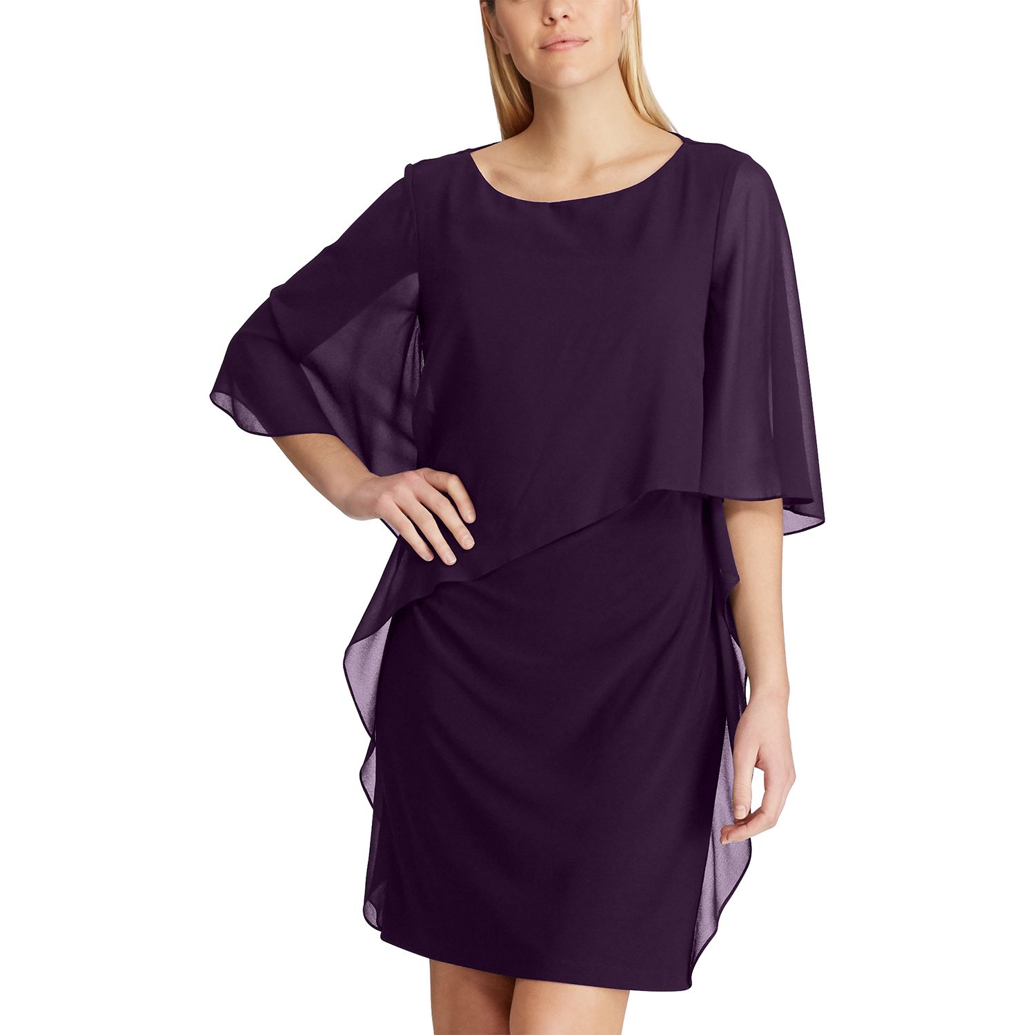 shift dress with overlay