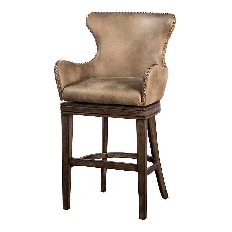 48763219 Hillsdale Furniture Caydena Swivel Bar Stool, Grey sku 48763219