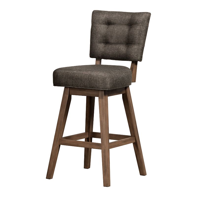 Hillsdale Lanning 41.25  Wood Counter Stool in Weathered Brown/Chocolate Brown