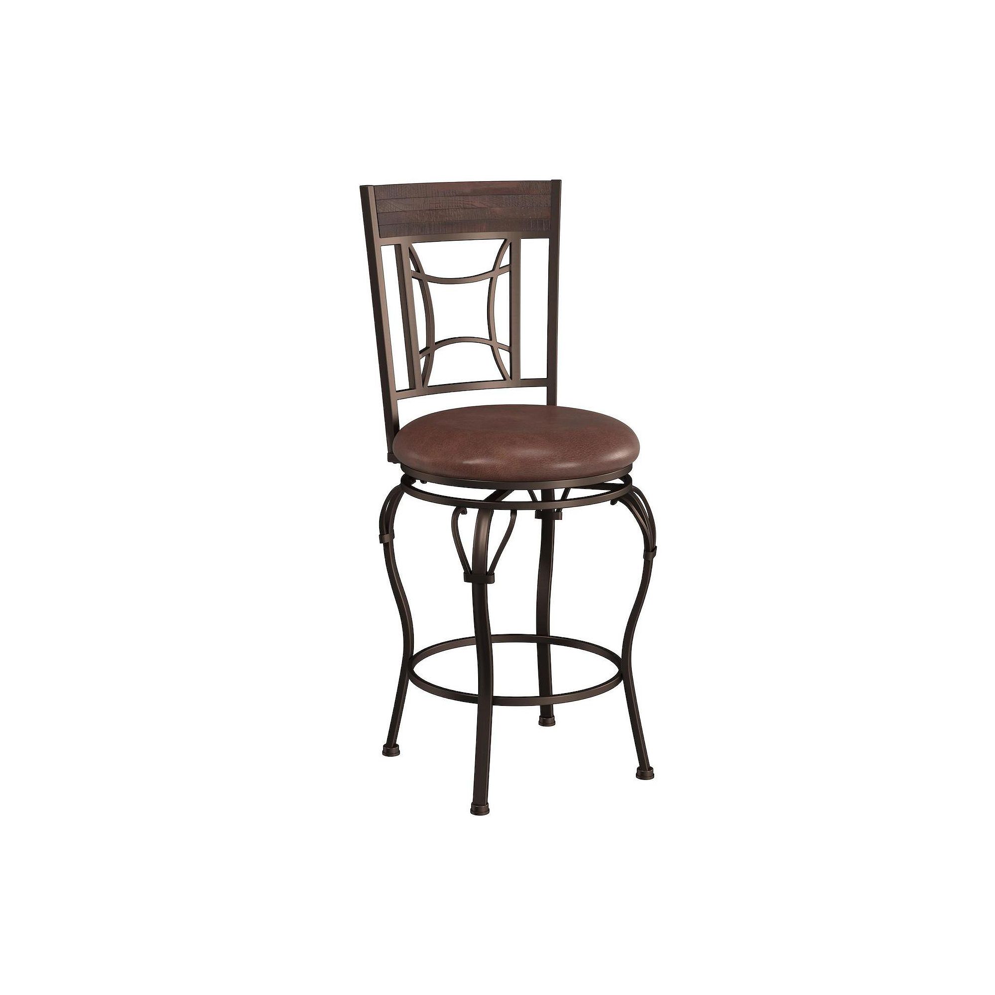 Hillsdale Furniture Granada Swivel Counter Height Stool, Dark Chesnut