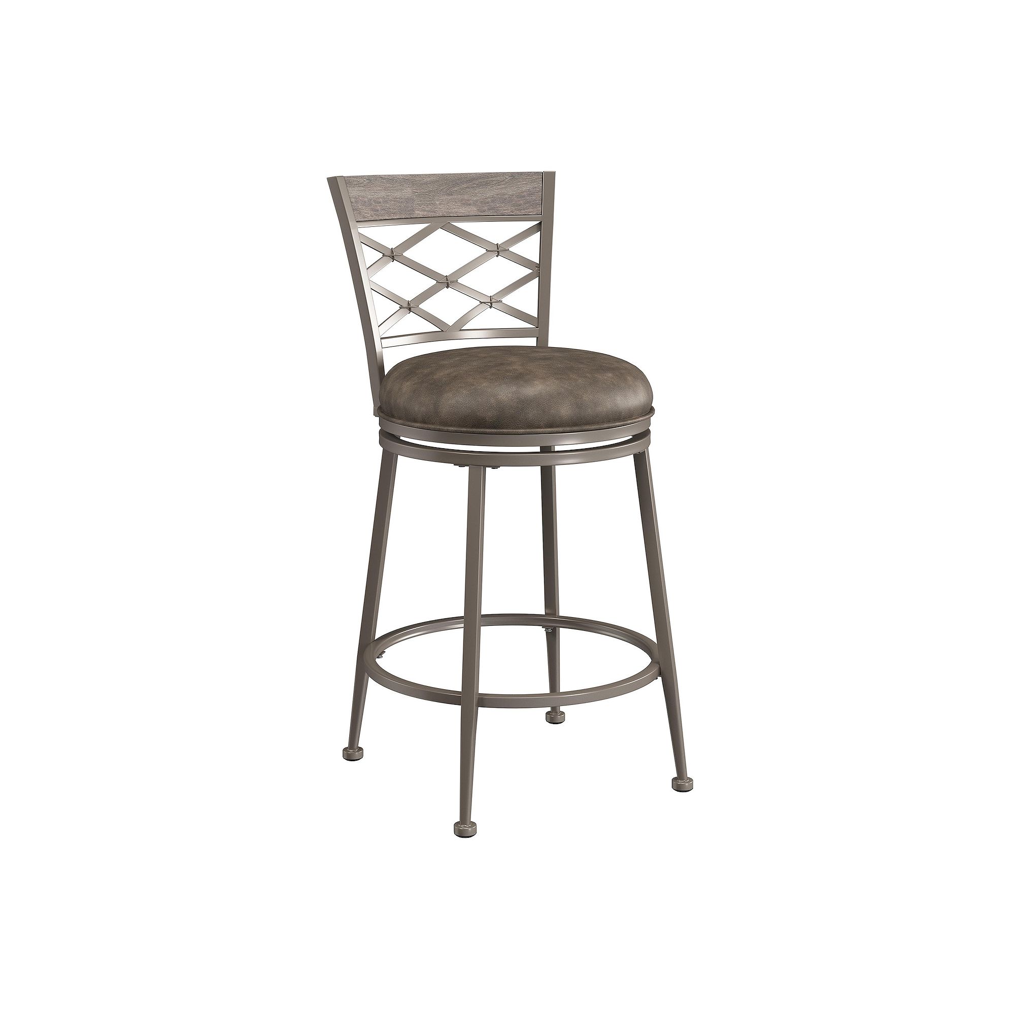 Hillsdale Furniture Hutchinson Swivel Bar Stool, Silver