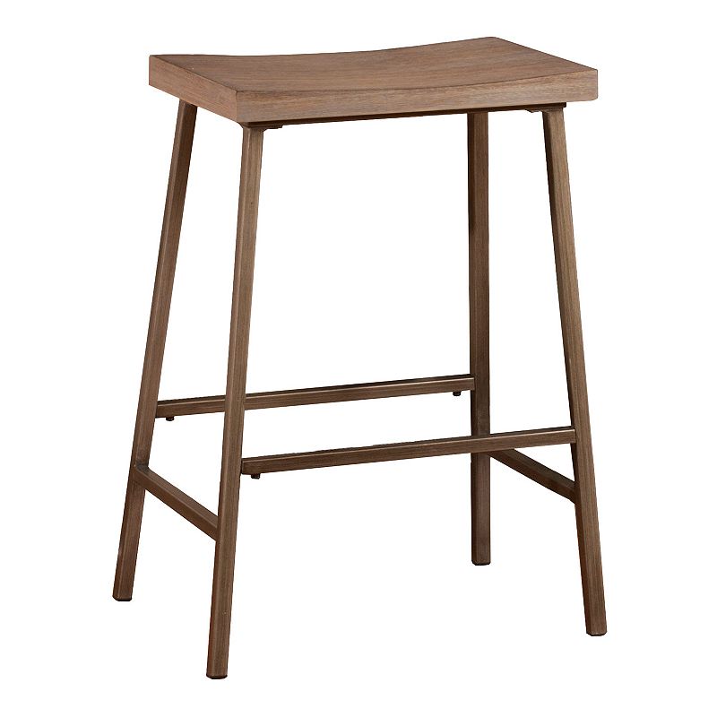 Hillsdale Furniture Kennon Backless Non-Swivel Counter Height Stool, Brown