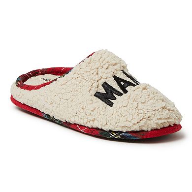 Women's Dearfoams Mama Bear Plaid Clog Slippers