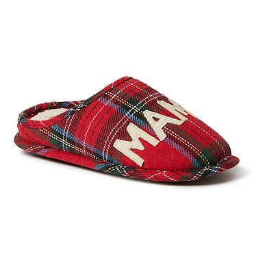 Women's Dearfoams Mama Bear Plaid Clog Slippers