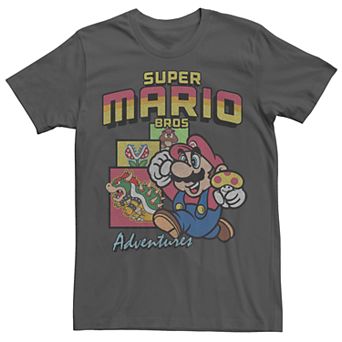 Men's Nintendo Super Mario Bros Adventures Vintage Tee