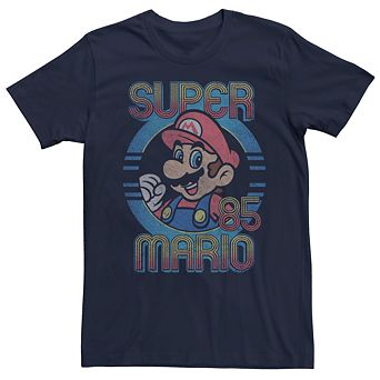 Mens Teen Guys Licensed Character Mens Nintendo Super Mario 85 Retro Fade Tee