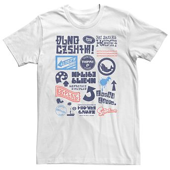 Men's Nintendo Splatoon Kanji Signs Short Sleeve Tee