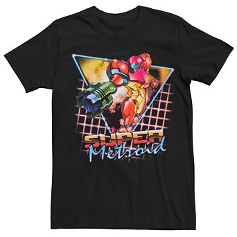 Men's Nintendo Super Metroid Retro Neon Short Sleeve Tee