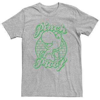 Mens Teen Guys Licensed Character Mens Nintendo Yoshi Pinch Proof Saint Patrick's Day Tee