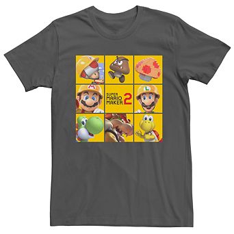 Men's Nintendo Super Mario Maker 2 Group Shot Short Sleeve Tee