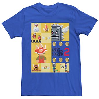 Men's Nintendo Super Mario Maker 2 Building Blocks Short Sleeve Tee