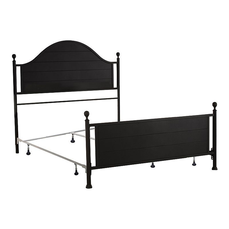Hillsdale Furniture Cumberland Bed with Metal Bed Rail, Black, Queen