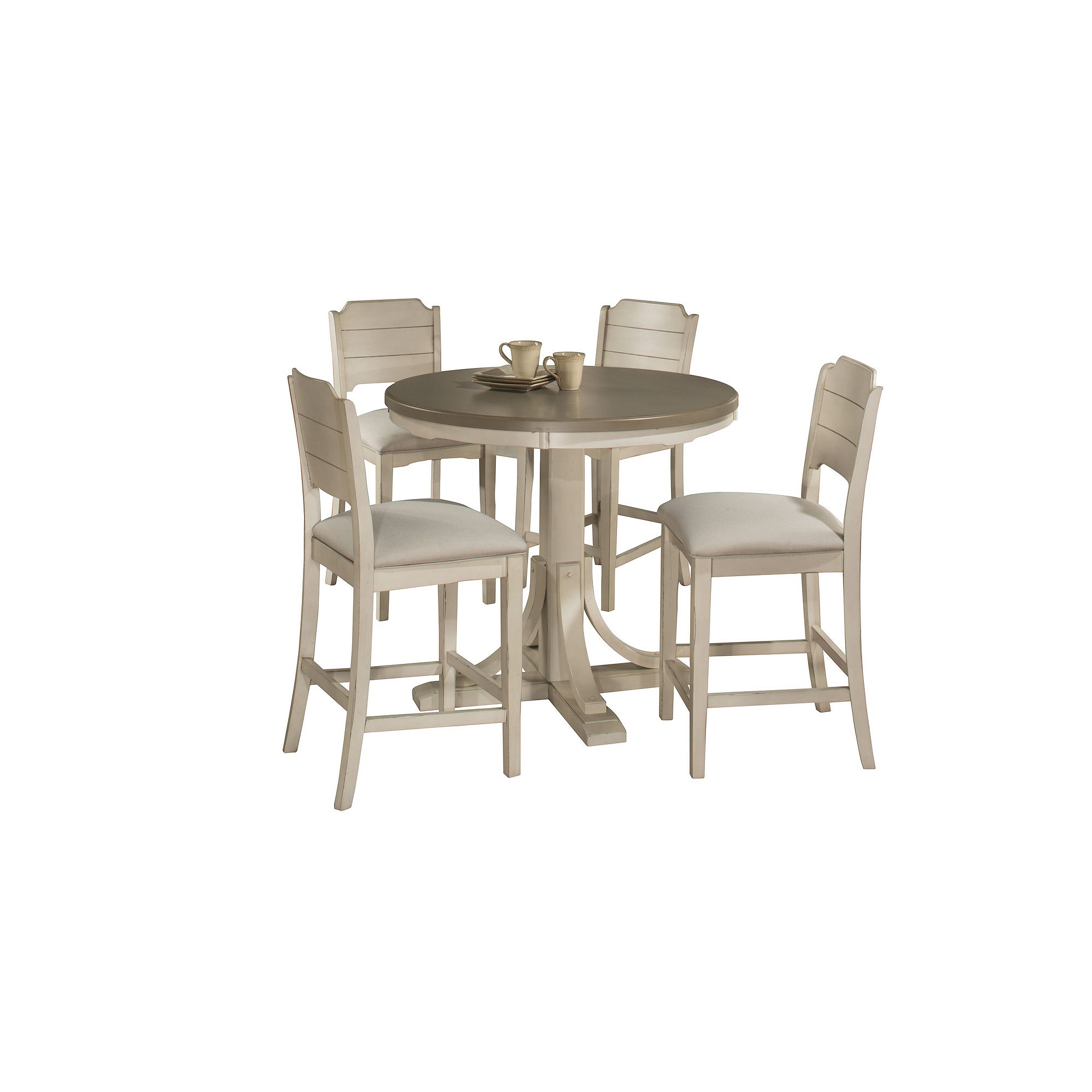 Hillsdale Furniture Clarion Dining Chair & Table 5-piece Set, Distressed Gr