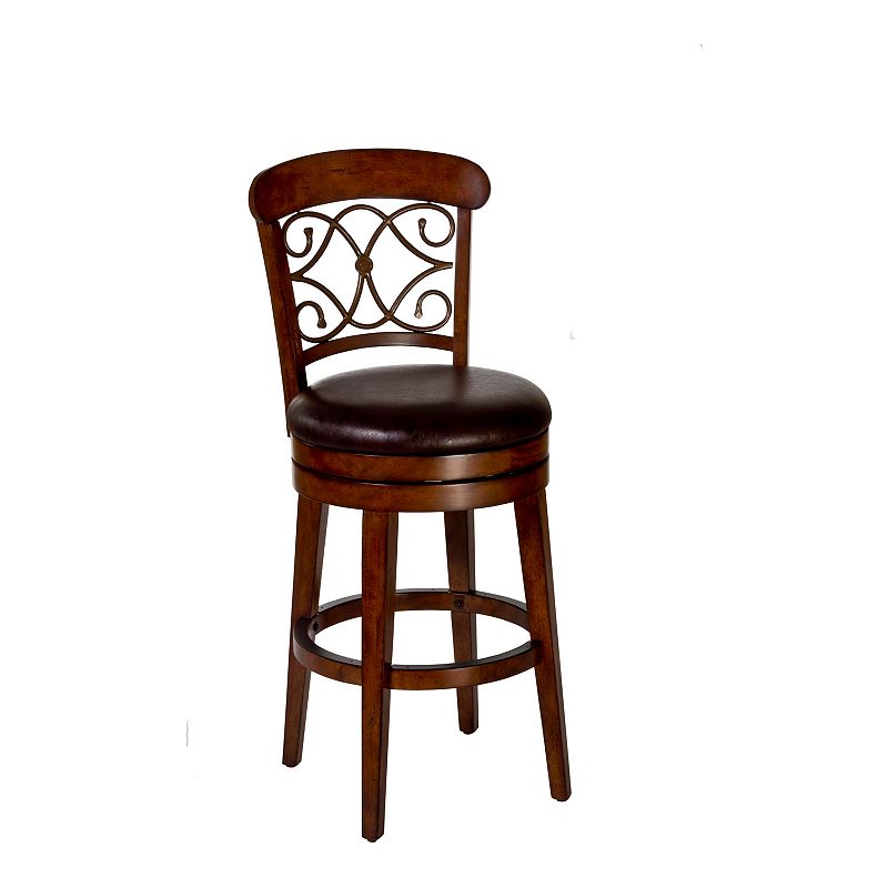 Hillsdale Furniture Bergamo Swivel Counter Height Stool, Brown