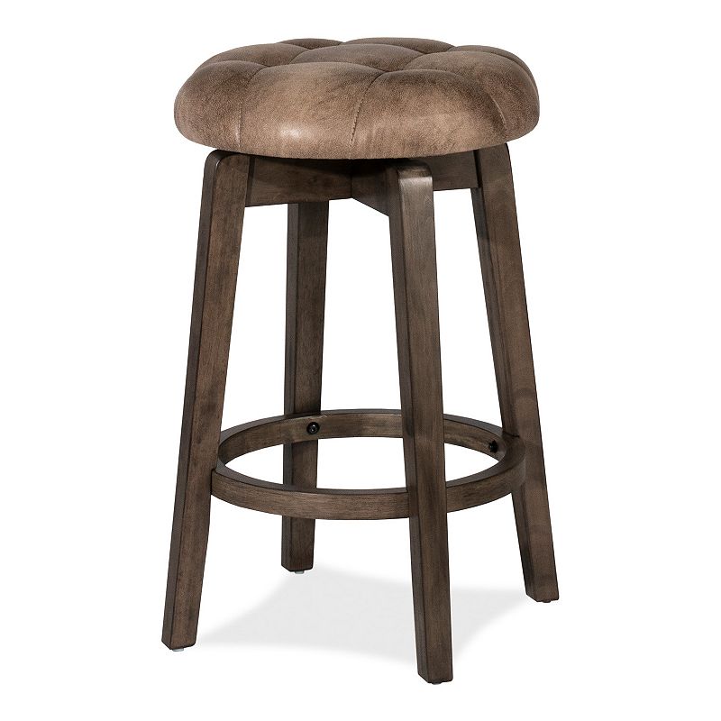 Hillsdale Furniture Odette Backless Swivel Counter Height Stool, Grey