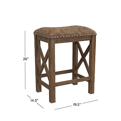 Hillsdale Furniture Willow Bend Non-Swivel Counter Stool (Set of 2)