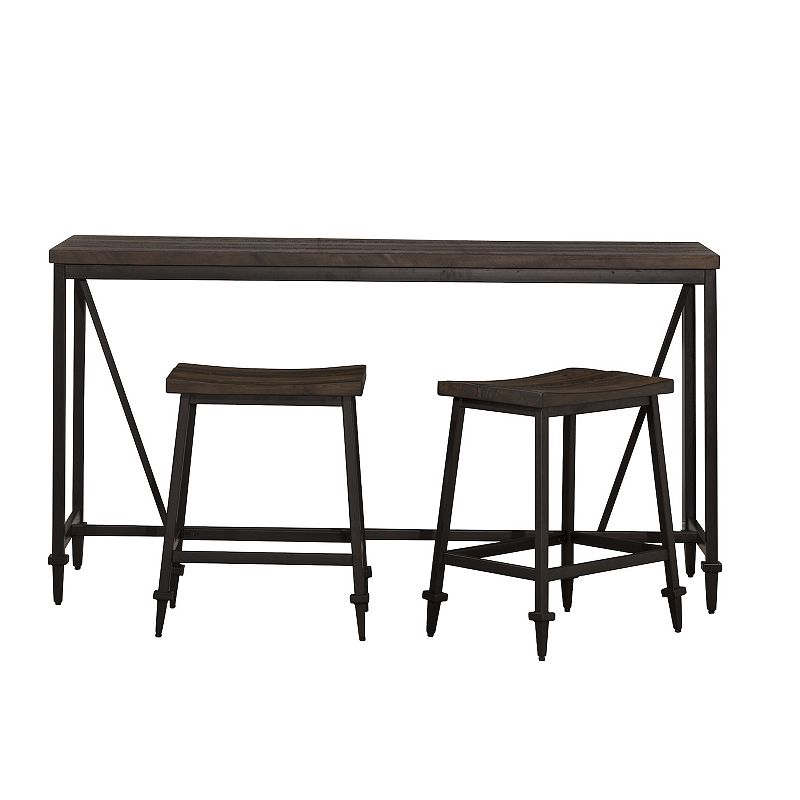 Hillsdale Furniture Trevino 3-Piece Counter Height Table Set, Brown
