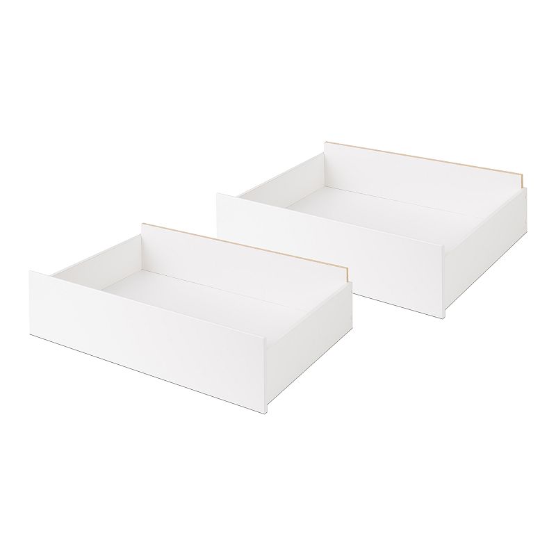 Prepac Storage Drawers on Wheels - Set of 2, White