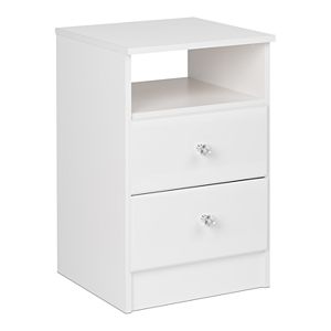 Prepac Yaletown 2 Drawer Tall Espresso Nightstand