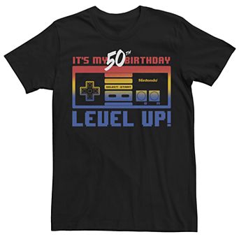 Mens Nintendo 50th Birthday Level Up Tee