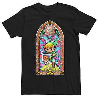 Men's Nintendo Legend Of Zelda Link Stained Glass Tee
