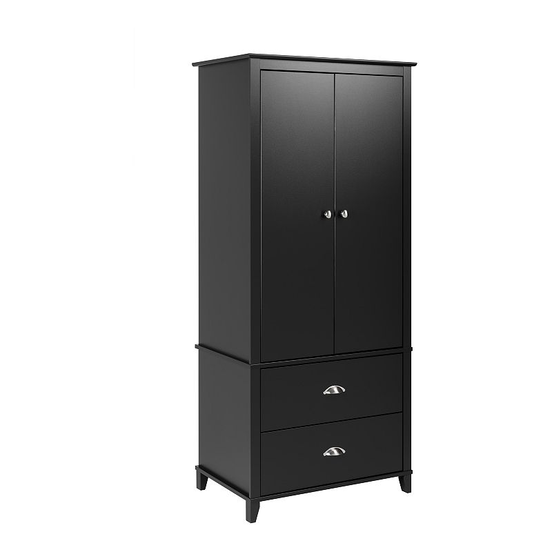 Prepac Yaletown Armoire Storage Cabinet, Black