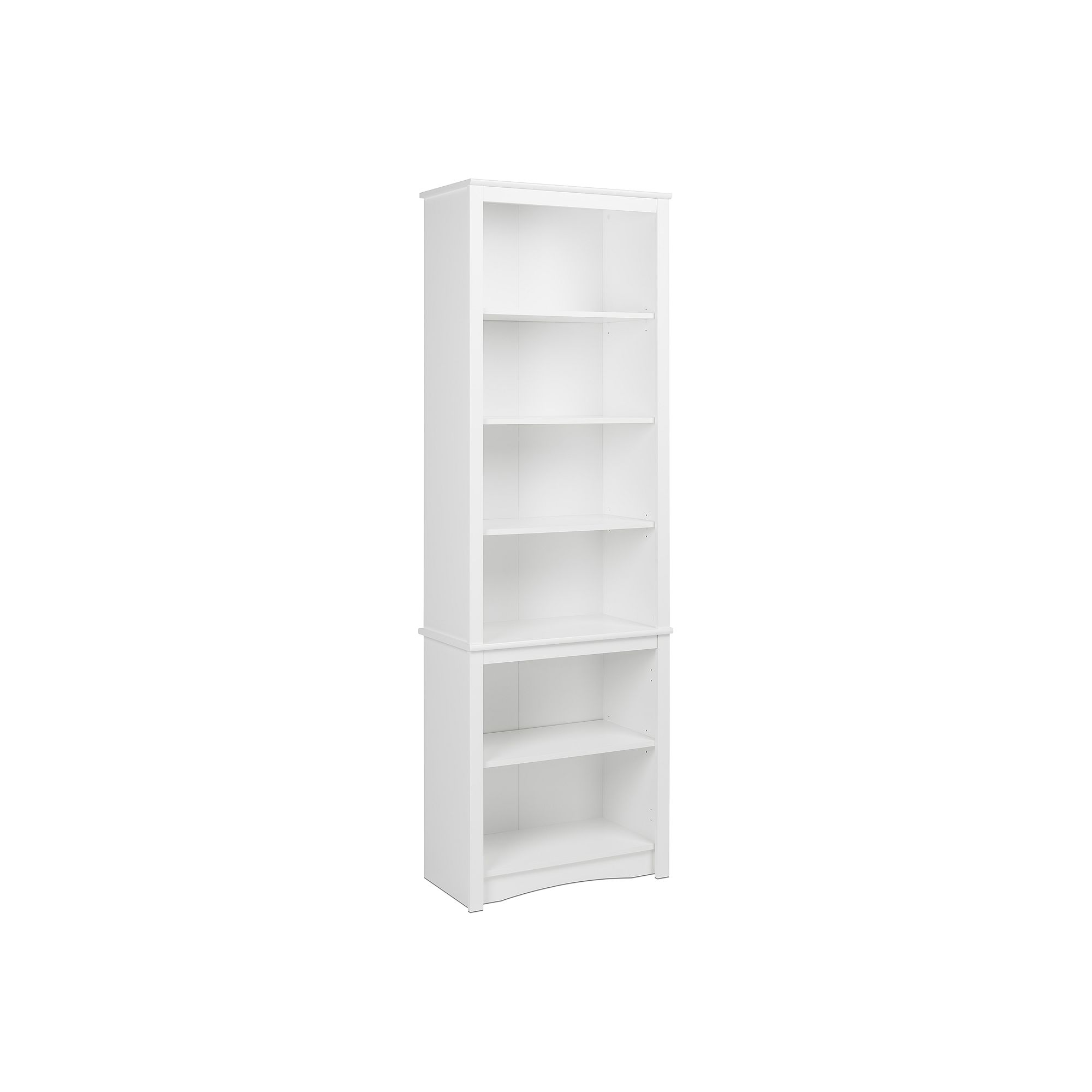 Prepac 6-Shelf Tall Bookcase, White