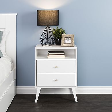 Prepac Milo 2-Drawer Tall Nightstand