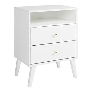 Prepac Yaletown 1 Drawer Tall White Nightstand