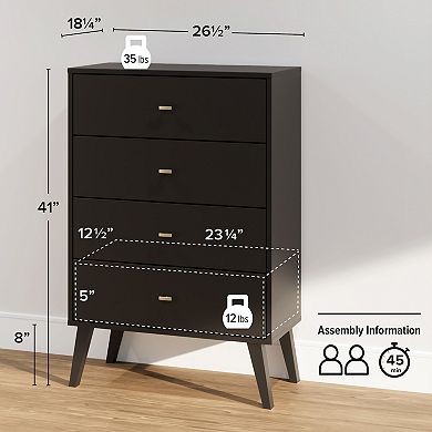 Prepac Milo 4-Drawer Chest